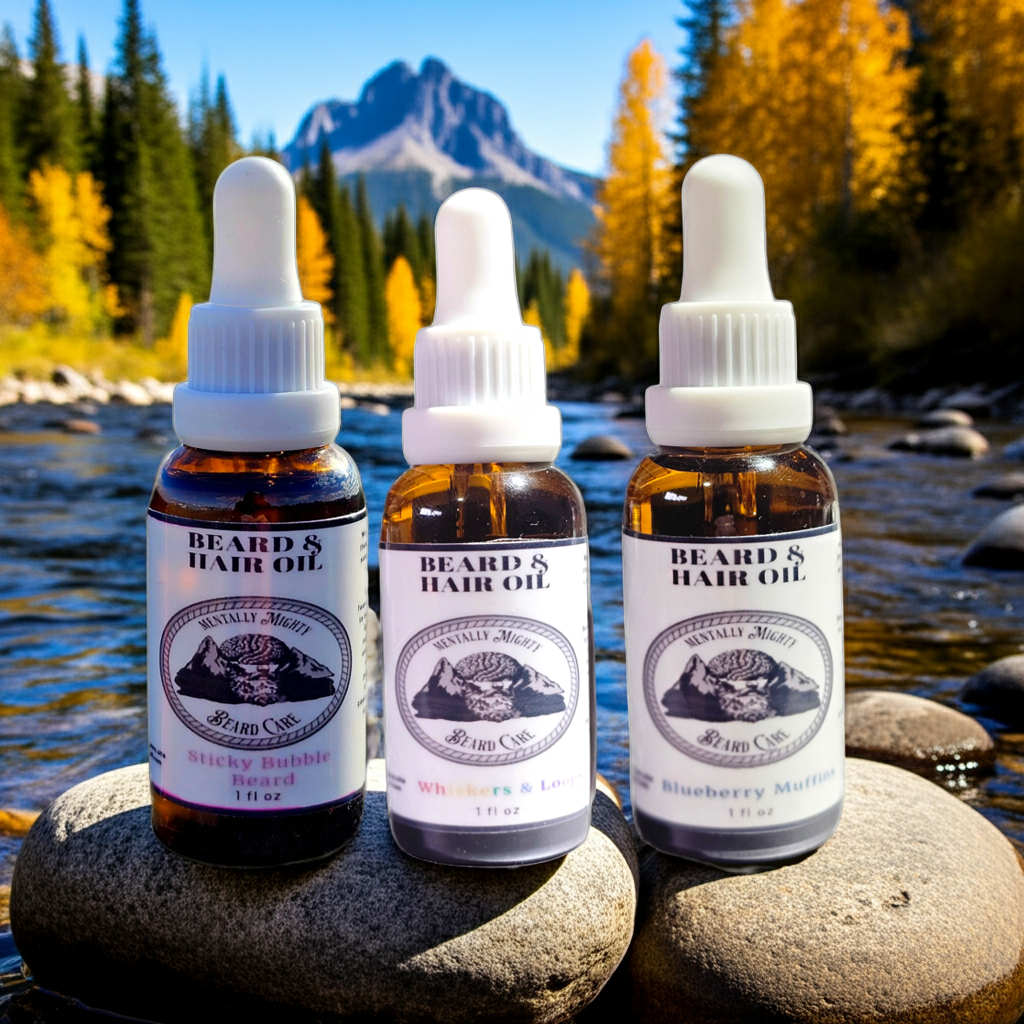 Mentally Mighty Beard & Hair Oil by Mentally Mighty Beard Care – for healthy beard and hair