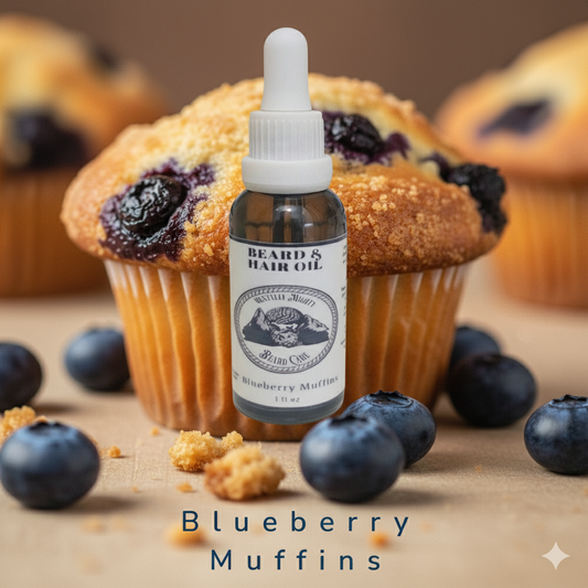 Blueberry Muffins Beard & Hair Oil by Mentally Mighty Beard Care – for healthy beard and hair
