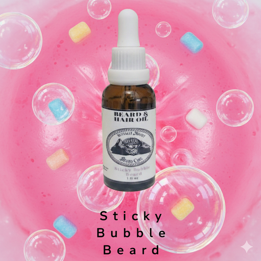 Sticky Bubble Beard - Beard & Hair Oil by Mentally Mighty Beard Care – for healthy beard and hair